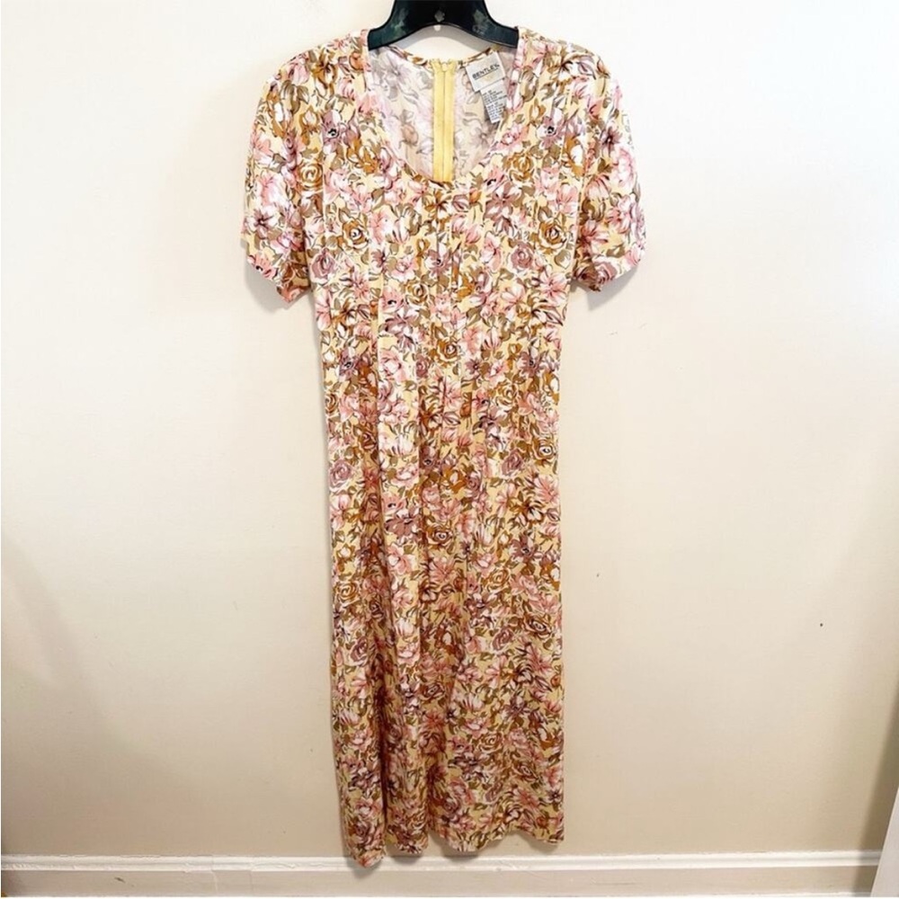 Bentley Vintage Sundress Floral Tie Back Midi Dress